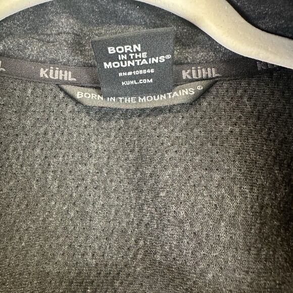 Kuhl Sweater Mens Medium Gray Konfronter 1/4 Snap Jacket Pullover Mock Neck - Picture 9 of 13